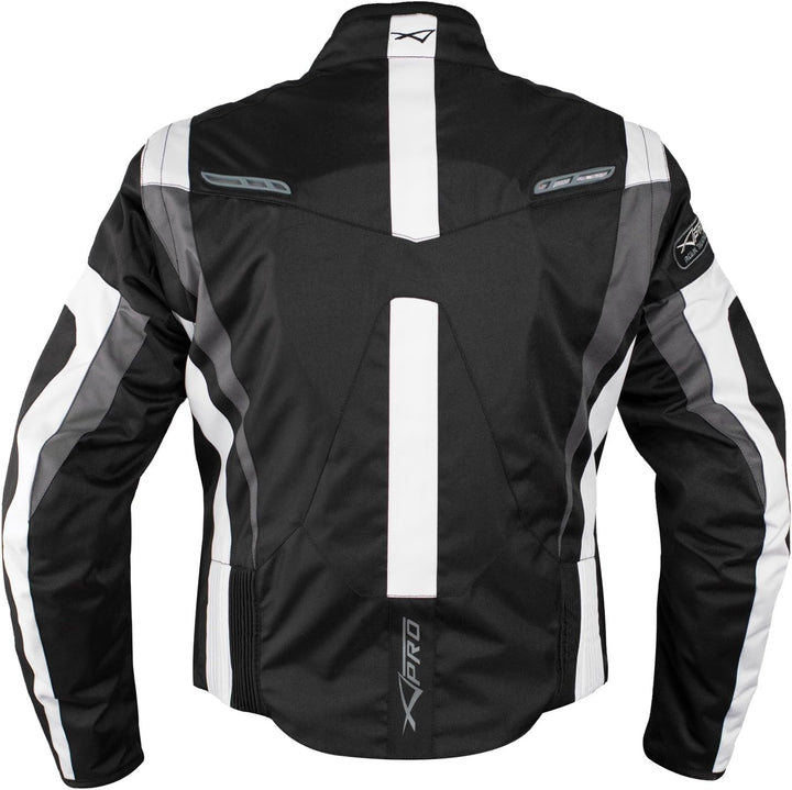 Motorradjacke CE Protektoren Sport Textil Motorrad Thermofutter Weiss L