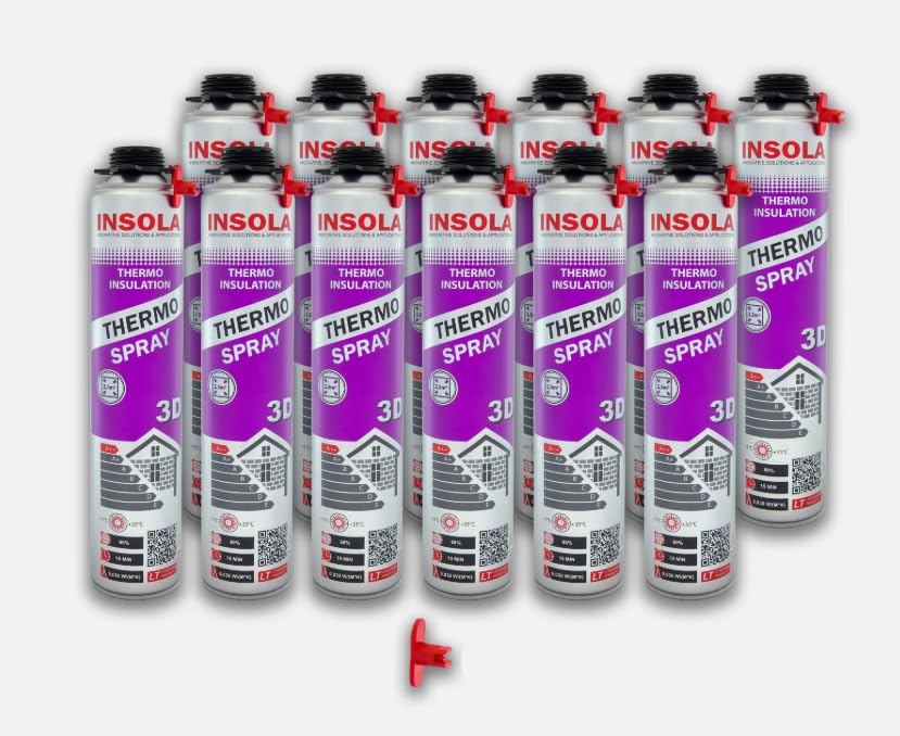 Thermo Spray 3D PU-Isolierschaum 12 x 850 ml – Effektive Sprühdämmung