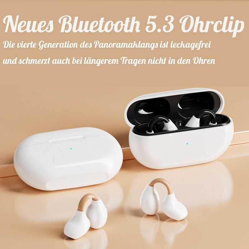 ESSONIO Open Ear Kopfhörer Headset Bluetooth Nur 3,7 g Ansteckbares Ear-Hook Kopfhörer Bluetooth 5.3