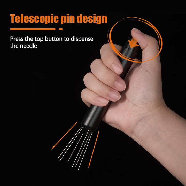 DONGKER Espresso-Verteilungswerkzeug, Teleskopisch Rührwerkzeug für Präzisionsbrühen, 0,4mm Nadeln,