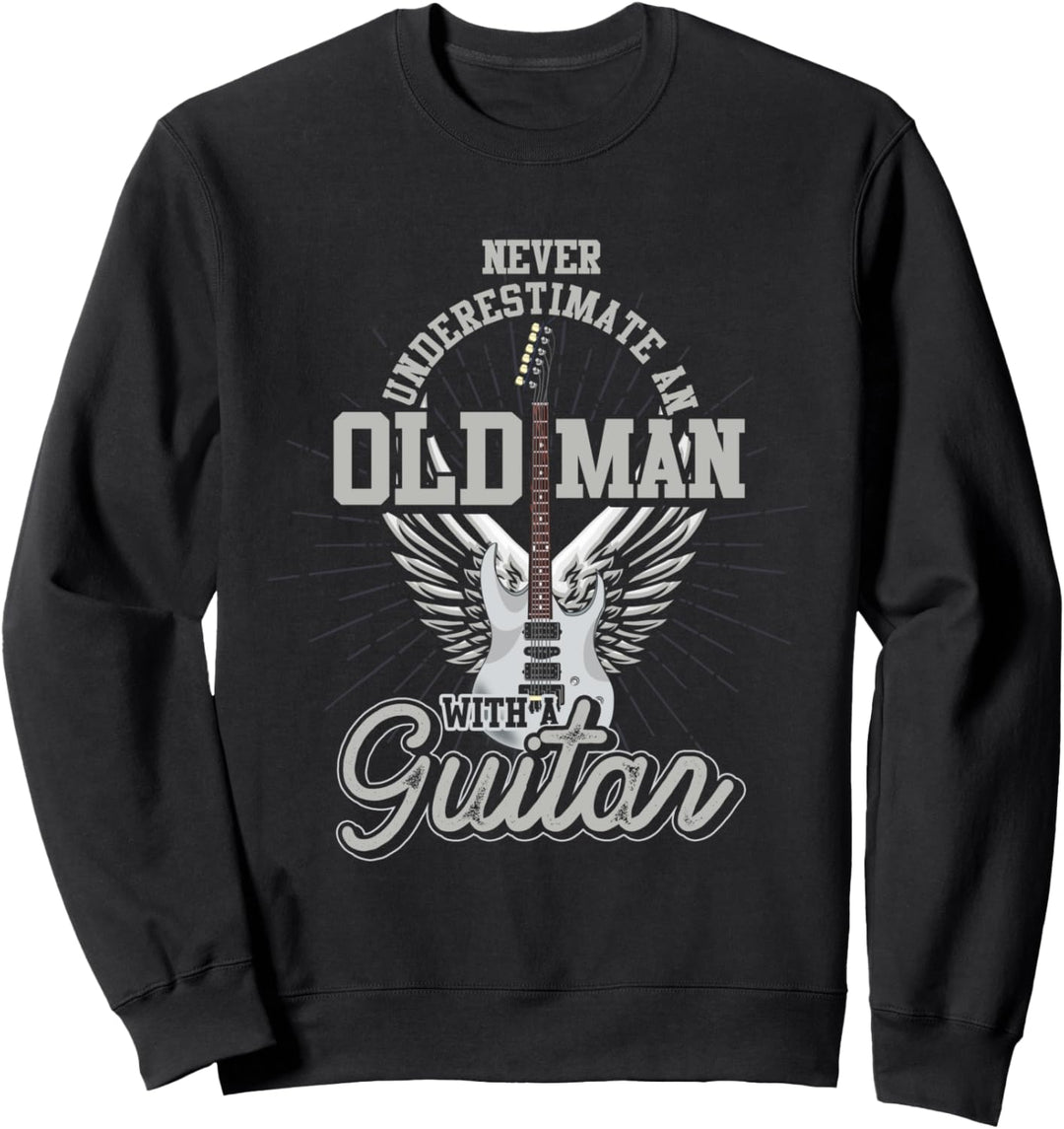Gitarrist Rentner Musiker Gitarrenspieler Ruhestand Gitarre Sweatshirt