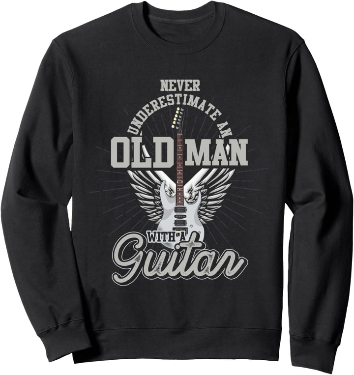 Gitarrist Rentner Musiker Gitarrenspieler Ruhestand Gitarre Sweatshirt