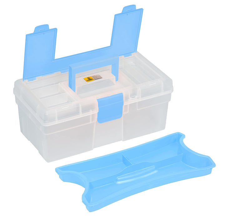 Allit 416401 McPlus Clear 12.5, blau, Aufbewahrungskoffer, Werkzeugkoffer, Nähkoffer, Werkzeugkiste