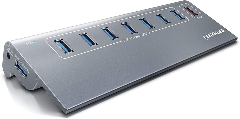 CSL - USB 3.0 Hub aktiv – 10 GBit/s - 8 Port - 8 x USB 3.2 Gen2, Davon 1x USB Ladeport smart Charge