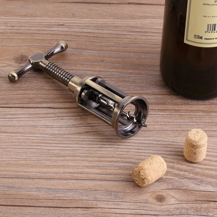 Retro-Weinöffner, Flügelkorkenzieher aus Zinklegierung, Weinflaschenöffner, Ergonomischer Korkenzieh