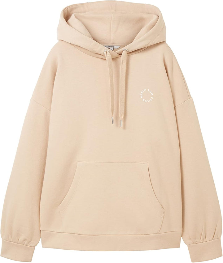 TOM TAILOR Denim Damen Denim Basic Hoodie XL 31700-dusty Sand Beige, XL 31700-dusty Sand Beige