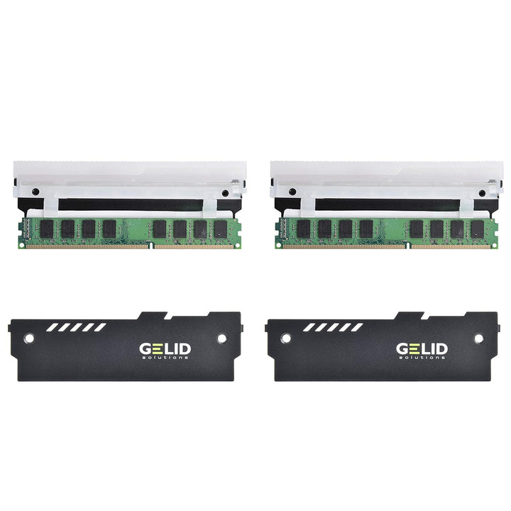 Gelid Solution Lumen RGB RAM Memory Cooling Kit 2 Stück – vollautomatischer RGB-Modus – doppelseitig