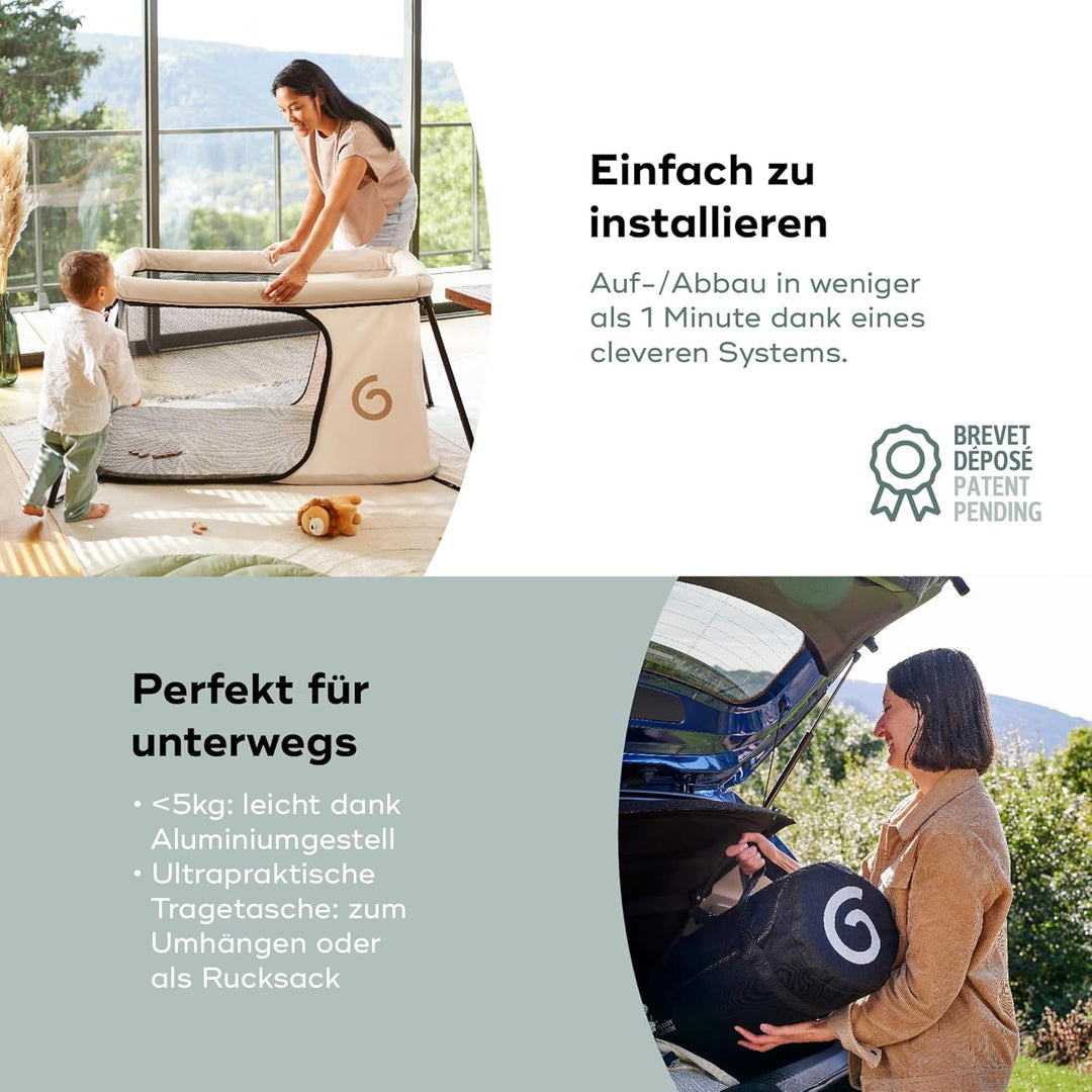 Babymoov Reisebett Moov & Sleep, Ultrakompakt und leicht (