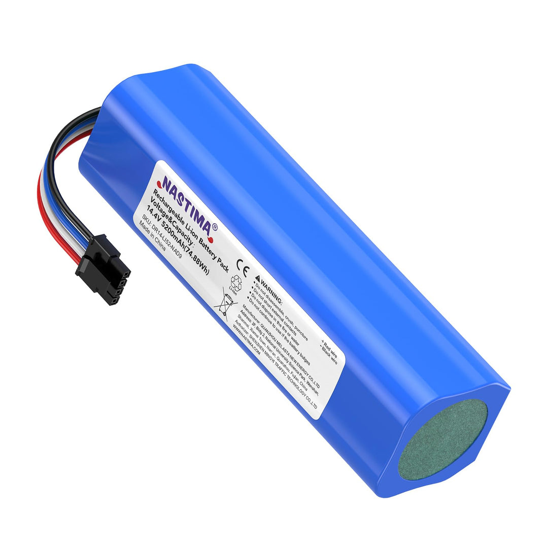 NASTIMA 14,4V 5200mAh Li-ion Ersatzakku für Dreame D9 F9 L10, Li-ion Akku für Dreame D9 Pro, D9 Max,