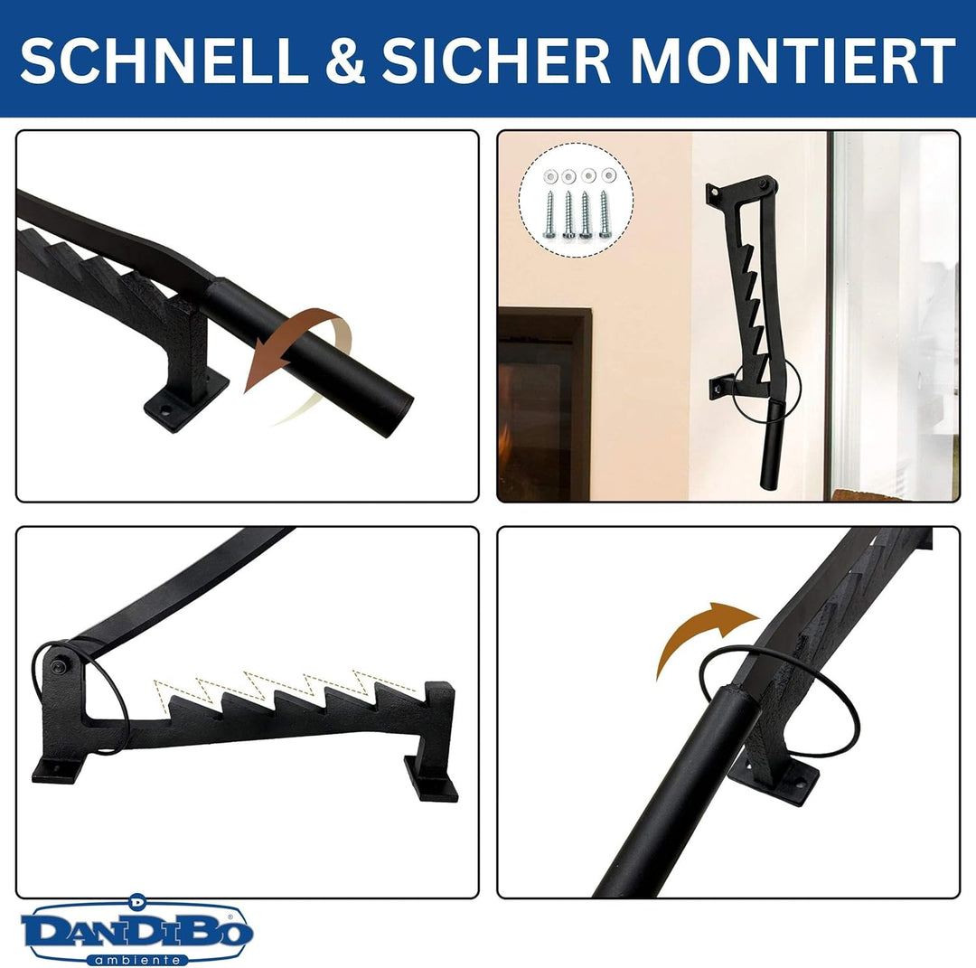 DanDiBo Holzspalter Manuell Wand 96646 Holz Spalten Anzündholz Spalter Wandmontage Brennholzspalter