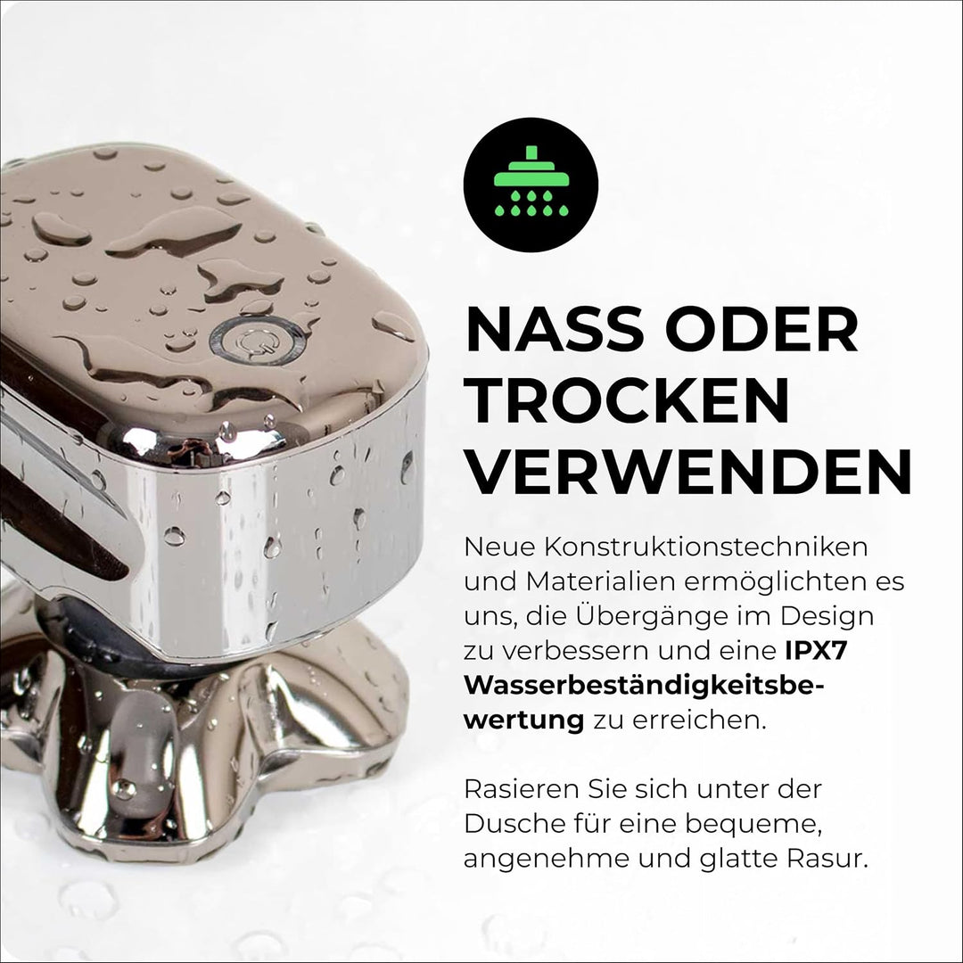 Skull Shaver Pitbull Platinum Pro PX5 - Elektrorasierer für Herren - Kabellos, Wiederaufladbar, Nass