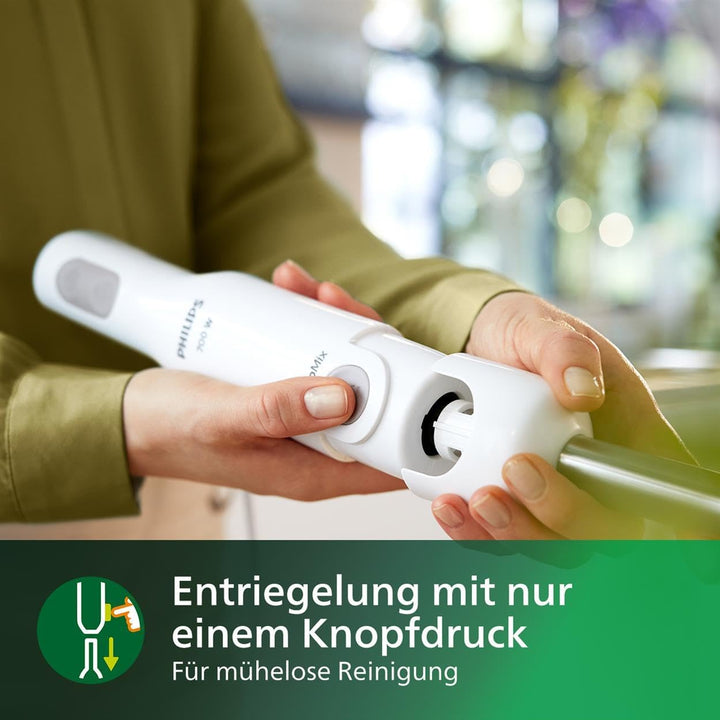 Philips Stabmixer – 650W, mit Spritzschutz und ProMix Technologie, 18 x 19 x 25 cm, weiss (HR2534/00