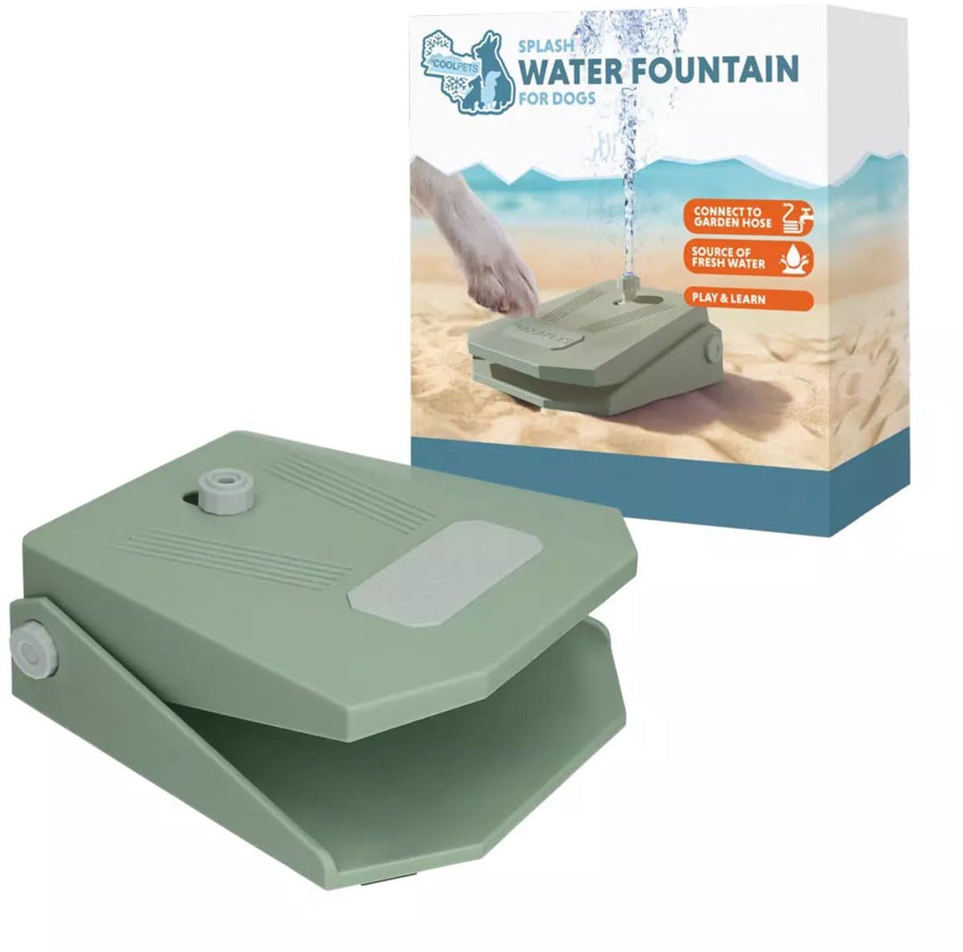 CoolPets Splash Wasserfontäne – Wasserspielzeug für Hunde – Abkühlung für Hunde – Hundespielzeug – O