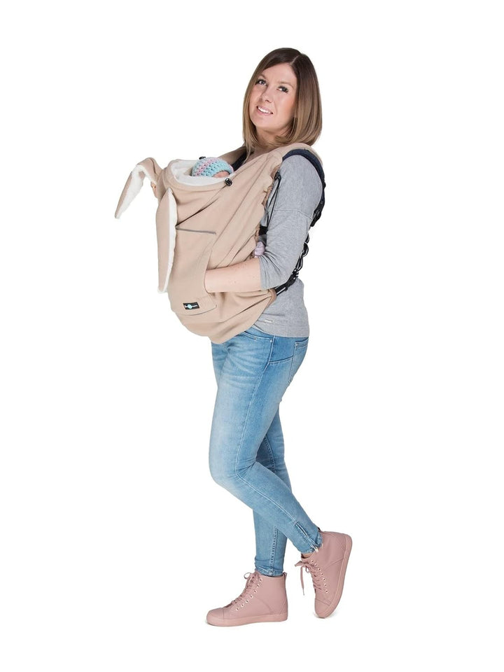 Fleece BABY Tragecover Tragebadeckung BUNNY CAPPUCCINO Beige, Beige
