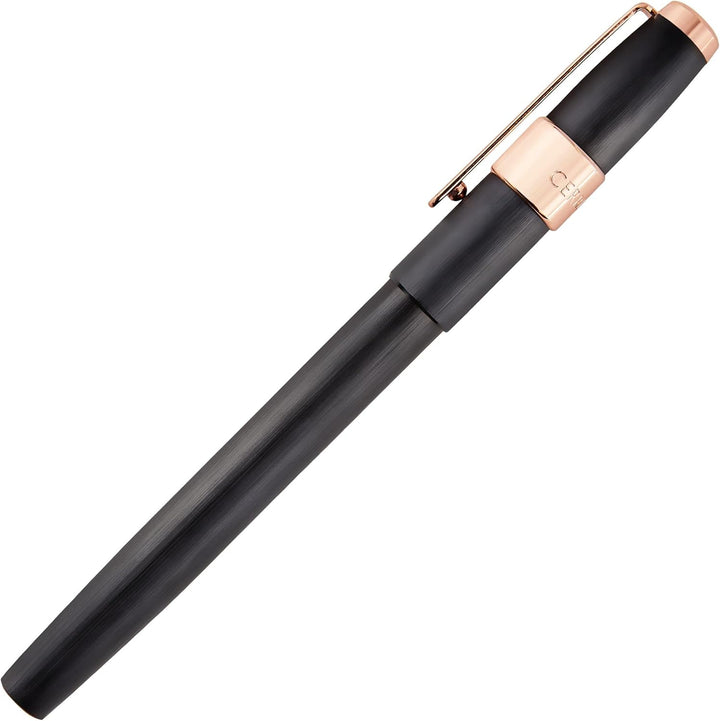 Cerruti 1881 Tintenroller Block (Brushed Black), Brushed Black