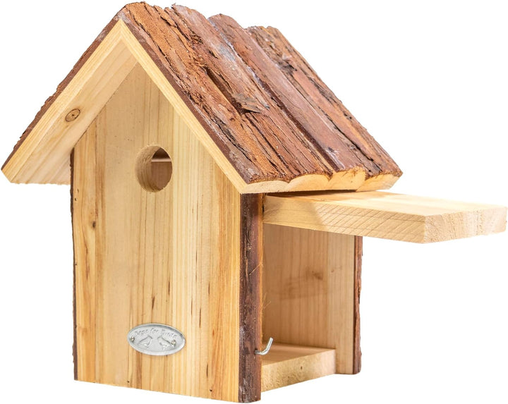 mgc24 Vogelhaus für Blaumeise - Wildvogel Nistkasten zum Aufhängen für Garten und Balkon, aus Holz w
