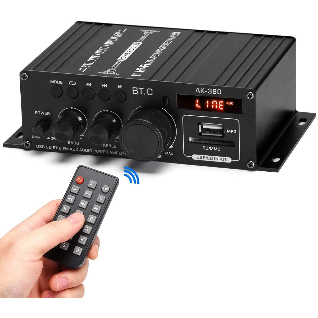 Bluetooth Verstärker HiFi Stereo Amplifier Max 800W- 2 Kanal Mini Audio Verstärker 40WX2 Class D Ver