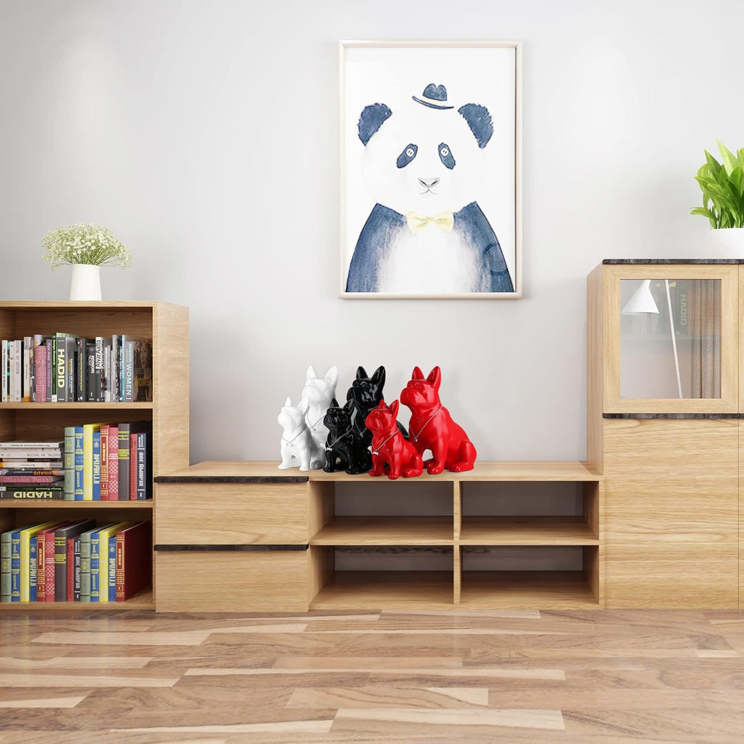 suruim Französische Bulldogge Statuen Deko Englische Bulldogge Figur Hund Statue Geschenke Wohnzimme