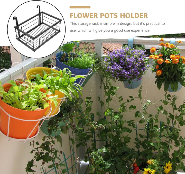 Cabilock Blumentopfhalter Balkon Geländer Balkongeländer Blumenkasten Metall Blumentopf Halterung Bl