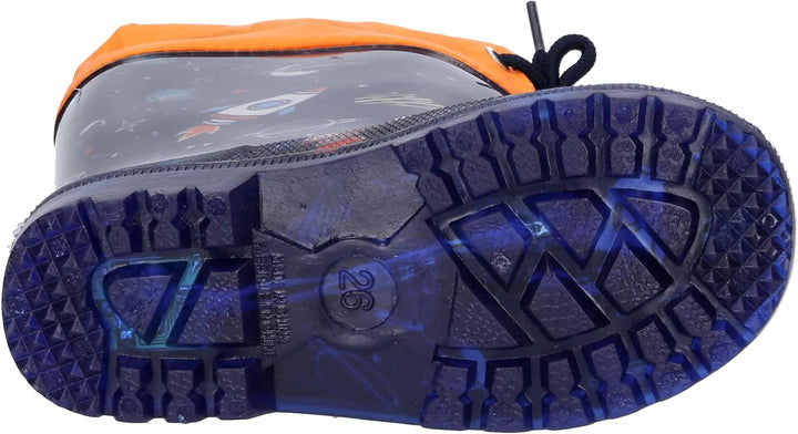 Lico Jungen Powerlight W Blinky Gummistiefel 20 EU Marine Orange, 20 EU Marine Orange