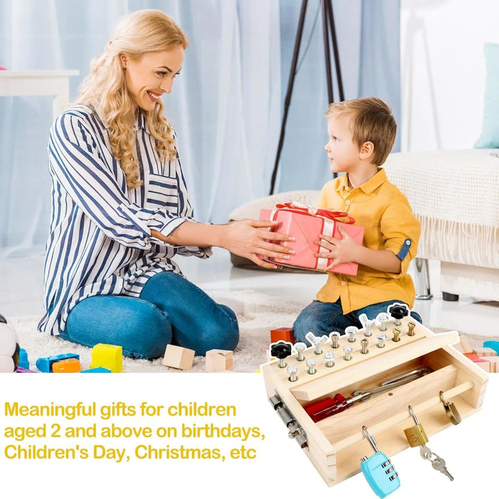 Montessori Schraubendreher Board Set, Holz Schraubbrett, Busy Board Holzspielzeug, Montessori Spielz