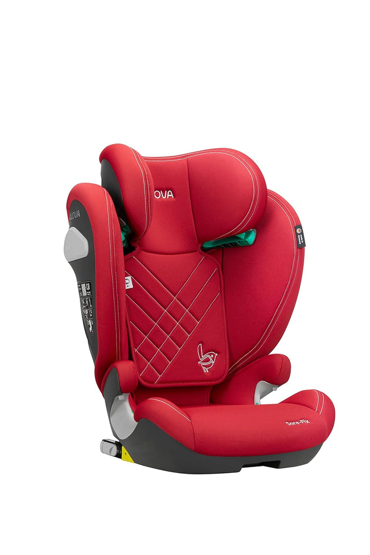 AVOVA Sora-Fix (Maple Red) der Folgesitz geeignet von 100 bis 150 cm, 4 bis 12 Jahre, mit Isofix, Bo