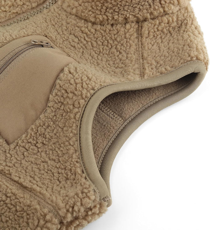 ANIMQUE Kleinkind Kinder Polarfleece Weste Verdicken Kinder Stehkragen Reissverschluss Ärmellose Jac