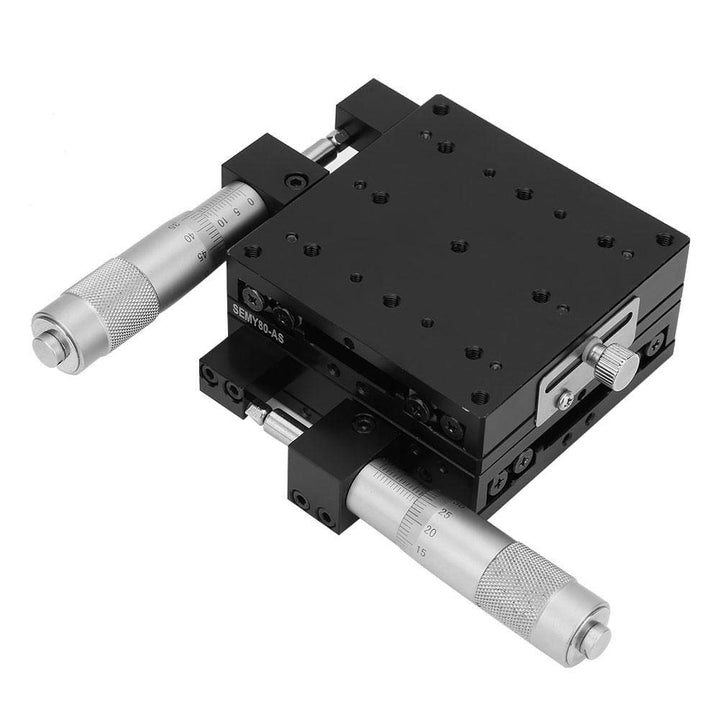 Manueller XY-Lineartisch mit 2 Achsen, 80 × 80 × 40 mm Hohe Genauigkeit Kreuzrollen-Linearbewegung M