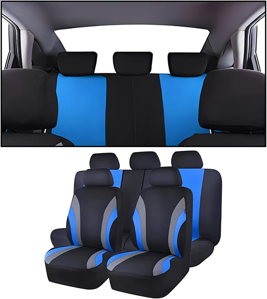 JNNJ 9 Stück Autositzbezüge Kompletter Satz, Auto-Schonbezug Für Highbacksitz, Universell Einsetzbar