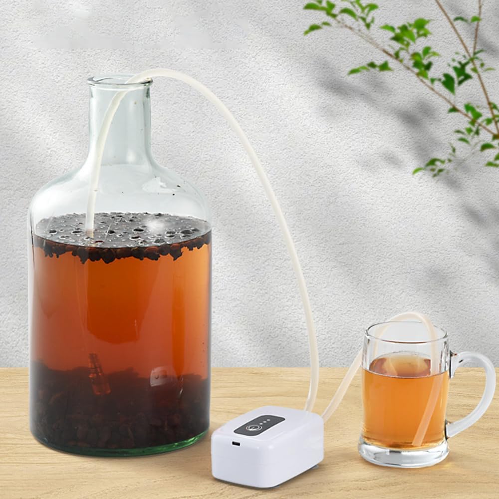 DONGKER Schnaps-Absauggerät, Selbstansaugend Elektrische USB-Siphonpumpe, Wiederaufladbares Wein-Tra