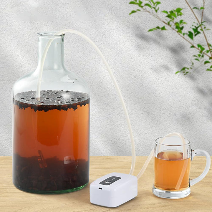 DONGKER Schnaps-Absauggerät, Selbstansaugend Elektrische USB-Siphonpumpe, Wiederaufladbares Wein-Tra