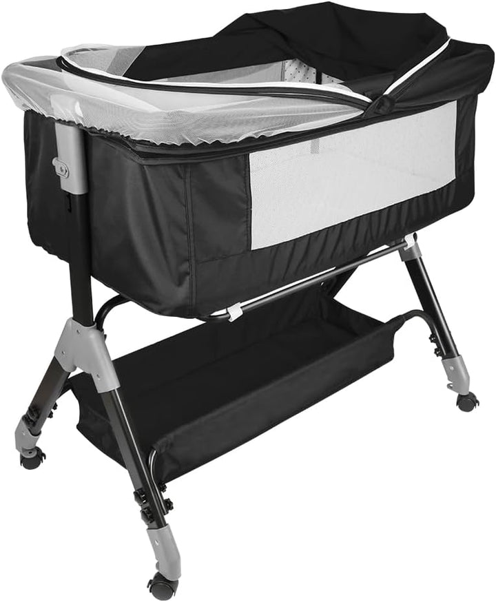 LANTUS Baby Beistellbett,Kompatibel mit verschiedenen Betten, Einfach zu Montieren und Transportiere