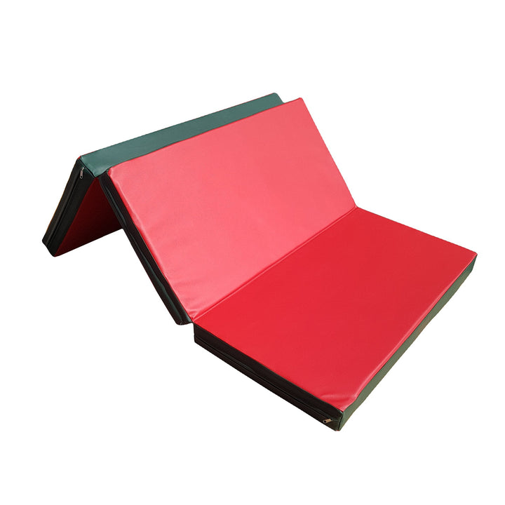 Turnmatte Klappbar 150 x 100 x 8 cm, RG-25, Gymnastikmatte, (25kg/m³), MADE IN GERMANY Rot/Grün, Rot