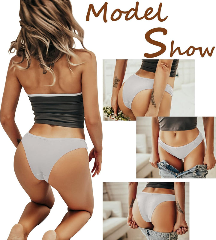 FINETOO 10er Damen Brazilian Slip Bikini Set Sexy Mädchen Baumwoll Unterwäsche Unterhosen Bequem Des