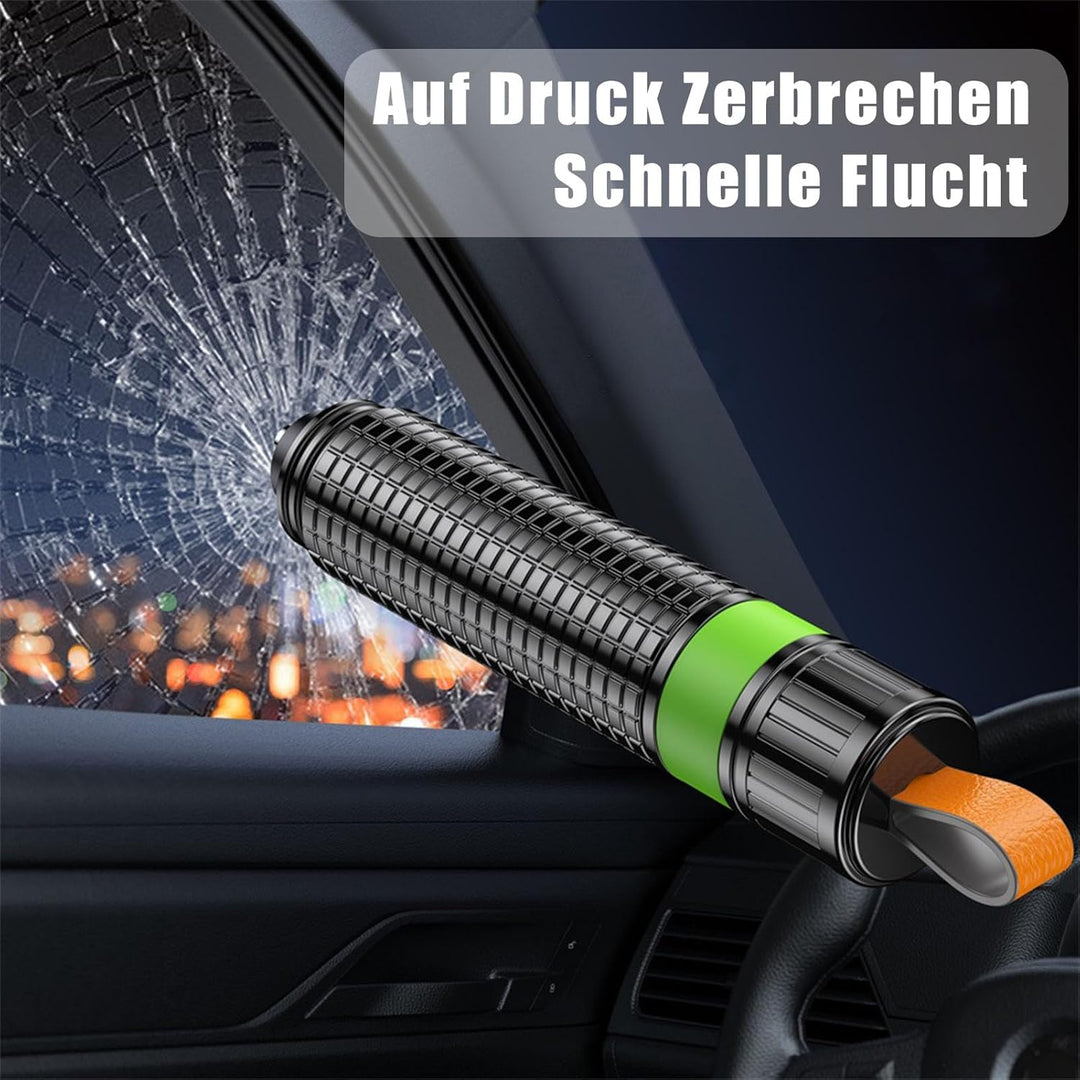 Nothammer Auto mit Gurtschneider, 2 in 1 Gurtschneider Notfallhammer 2 Stück Sicherheitshammer Glasb