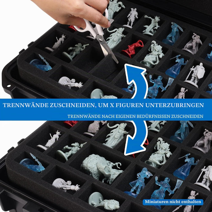 Mumlicha Robuster Miniaturen Aufbewahrungskoffer, 116 Slot Miniaturen Transportkoffer enthält 4 Scha