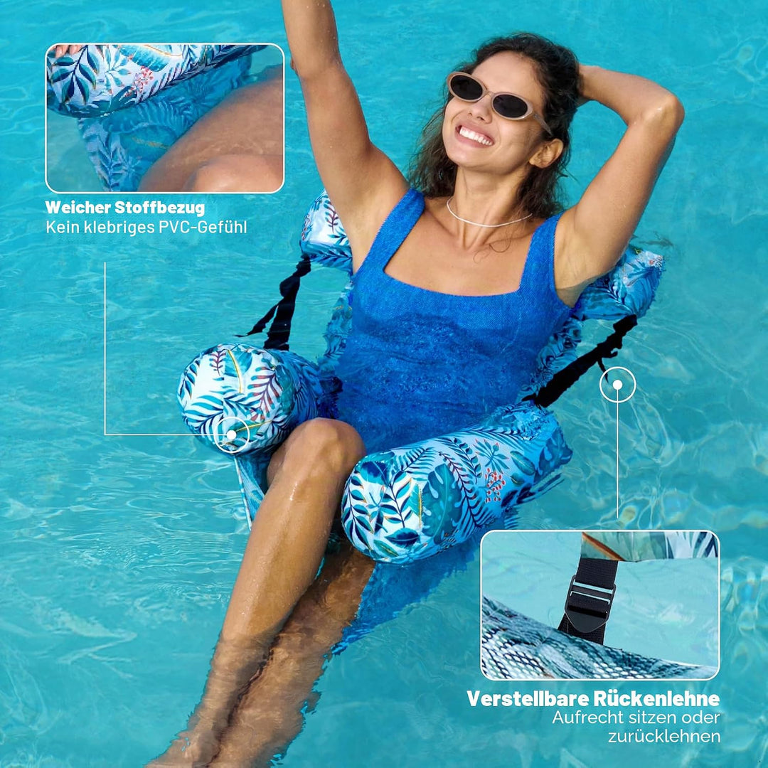 SLOOSH Luftmatratze Pool Wasser für Erwachsene, aufblasbarer Sessel, schwimmende Hängematte, aufblas