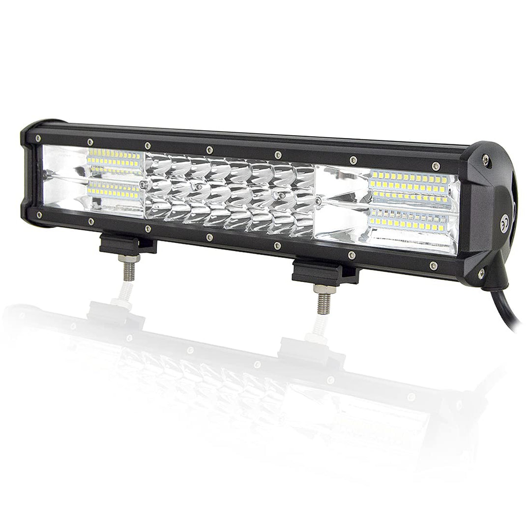 AUXTINGS 38 cm 15 Zoll 216W dreireihiger LED Arbeitslicht Bar Autoscheinwerfer Offroad Flutlicht Sch