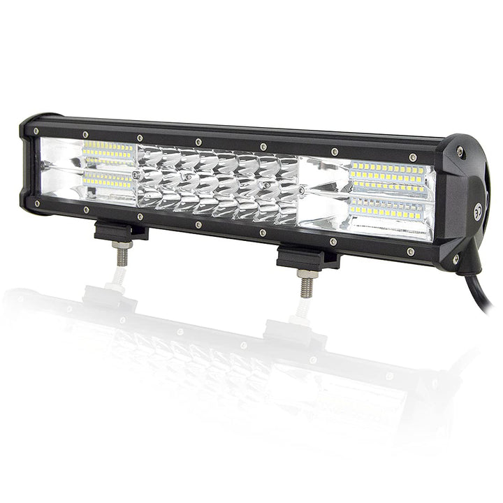 AUXTINGS 38 cm 15 Zoll 216W dreireihiger LED Arbeitslicht Bar Autoscheinwerfer Offroad Flutlicht Sch