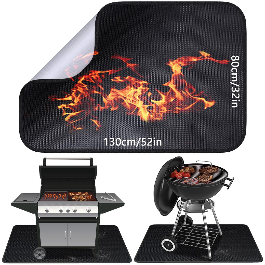 Feuerfeste Unterlage | 80 * 130cm Faltbare Hitzeschutzmatte | Bodenschutzmatte | Grillmatten | Boden