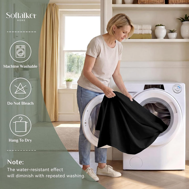 Softalker Rechteckige Tischdecke, wasserdicht und schmutzabweisend, knitterfreier Stoff, waschbar, 2