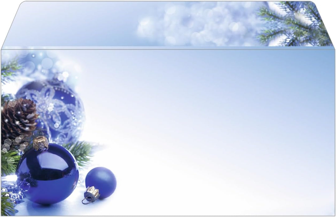 SIGEL DU036 Briefumschläge Weihnachten "Blue Harmony", DIN lang, 50 Stück Blue Harmony - Umschläge,