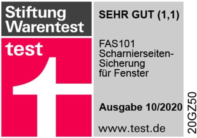 ABUS Scharnierseitensicherung FAS101 - Fenster-Zusatzschloss für die Scharnierseite - ABUS-Sicherhei