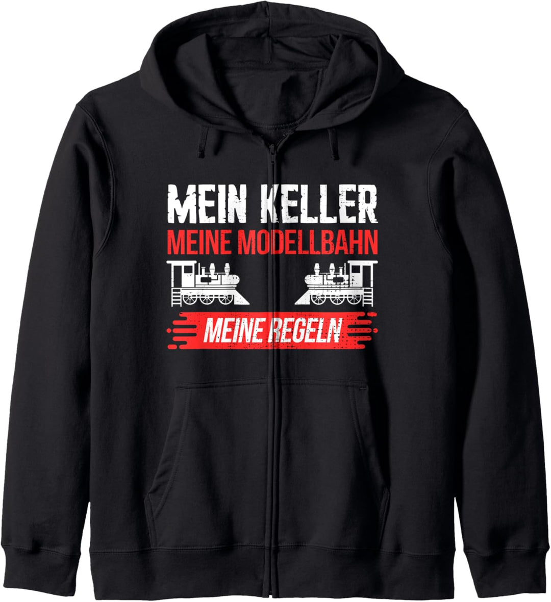 Mein Keller Modelleisenbahn Geschenk Modellbahn Lokomotive Kapuzenjacke