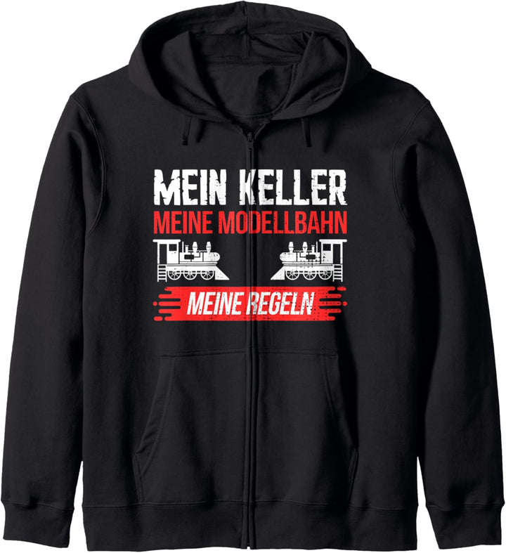 Mein Keller Modelleisenbahn Geschenk Modellbahn Lokomotive Kapuzenjacke