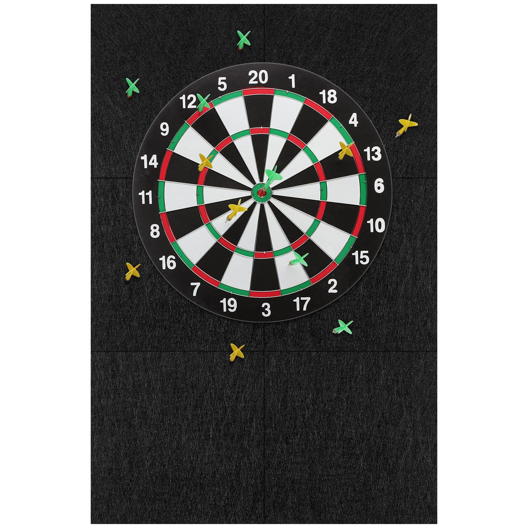 Flintronic Filz Dartboard-Wandschutz, HBT: 900x600x12mm, Dartscheiben Umrandung, Selbstklebend, Gesp