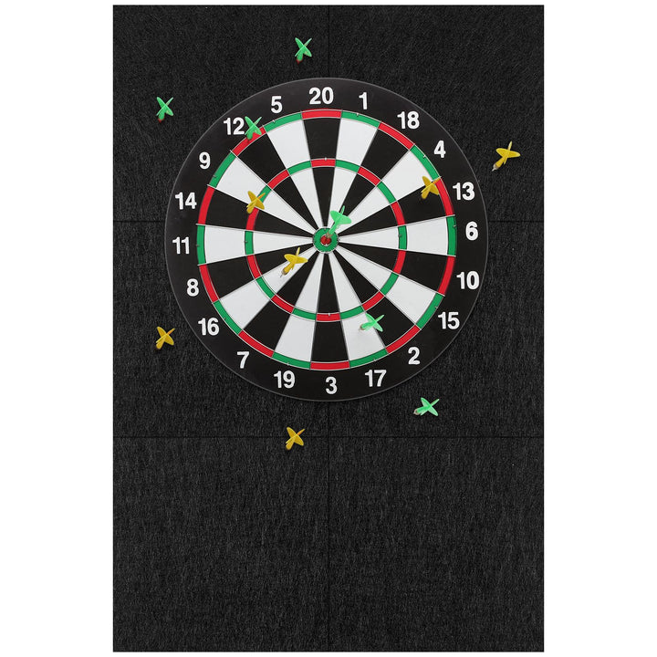 Flintronic Filz Dartboard-Wandschutz, HBT: 900x600x12mm, Dartscheiben Umrandung, Selbstklebend, Gesp