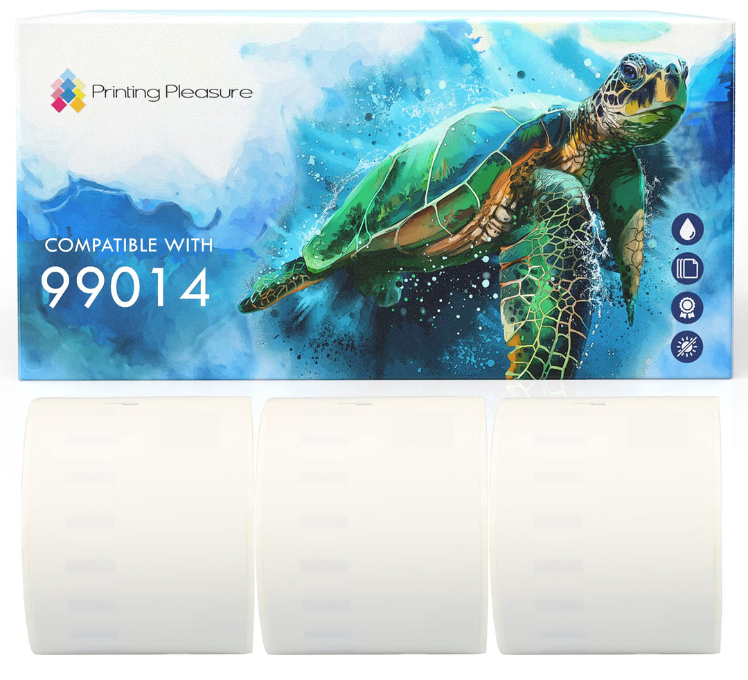 Printing Pleasure 5x Etiketten kompatibel für Dymo Seiko 99014 54mm x 101mm (220 Stück/Rolle) Dymo L