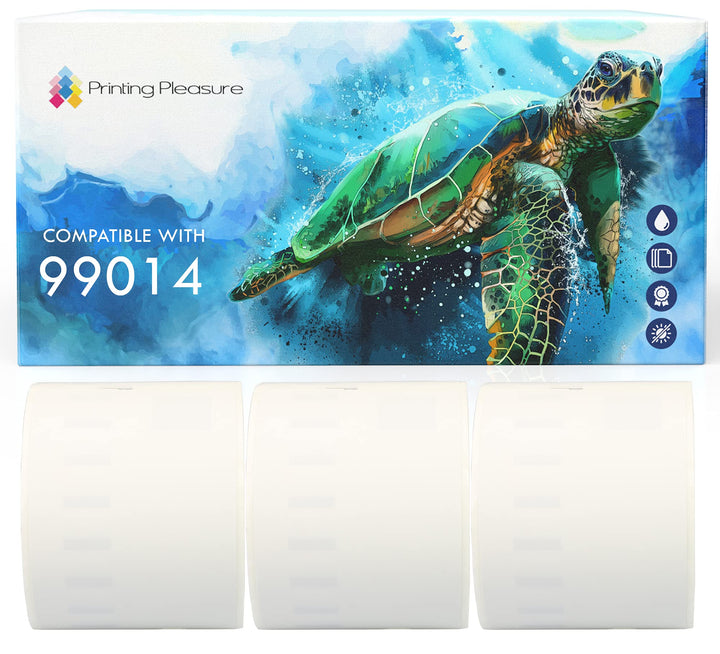 Printing Pleasure 5x Etiketten kompatibel für Dymo Seiko 99014 54mm x 101mm (220 Stück/Rolle) Dymo L