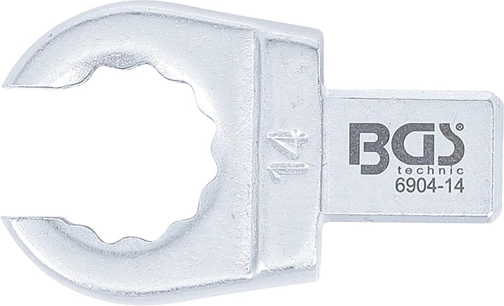 BGS 6904-14 | Einsteck-Ringschlüssel | offen | 14 mm | Aufnahme 9 x 12 mm, 14 mm